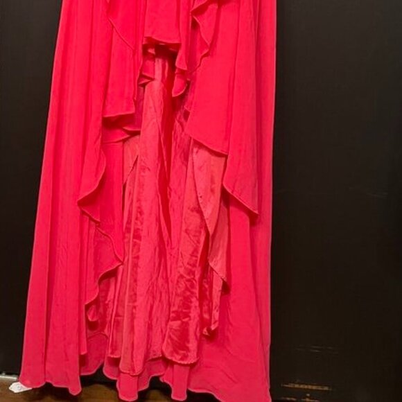 Cache Fuchsia Sweetheart High-Low Formal Dress SIZE 10 - Picture 11 of 13
